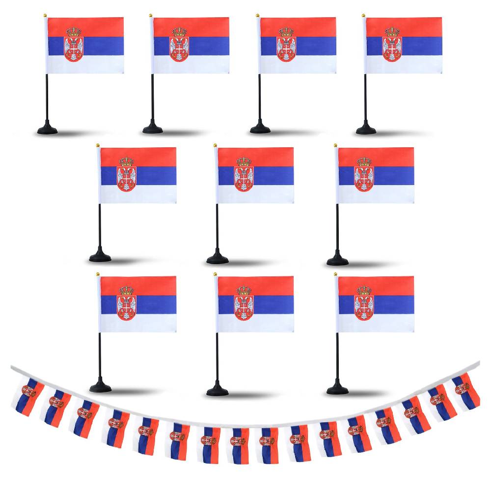 Sonia Originelli Fan Poncho "Serbien" Serbia Umhang Flagge Fußball WM Länder