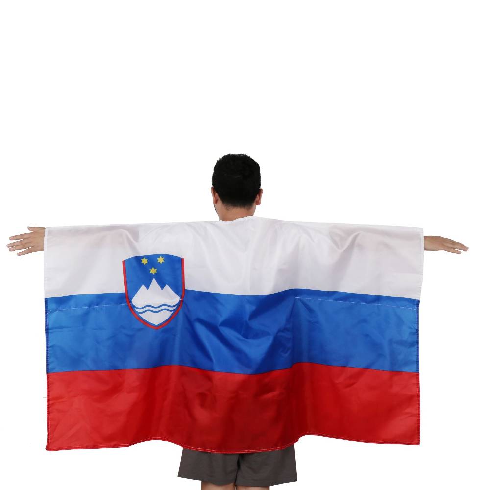 Sonia Originelli Fan Poncho "Slowenien" Slovenia Umhang Flagge Fußball WM Länder Cape