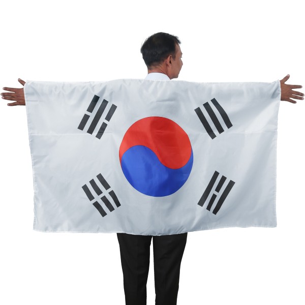 Sonia Originelli Fan Poncho "Südkorea" South Korea Umhang Flagge Fußball WM Länder Cape