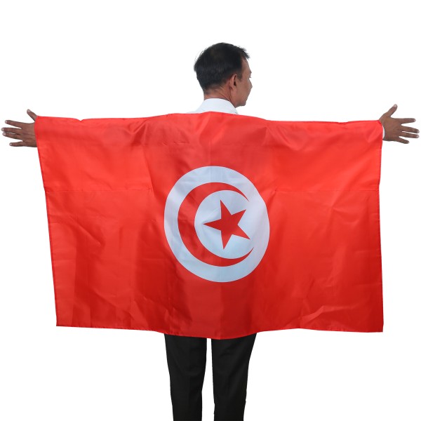 Sonia Originelli Fan Poncho "Tunesien" Tunisia Umhang Flagge Fußball WM Länder Cape
