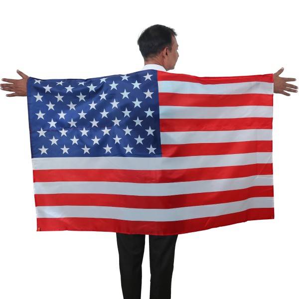 Sonia Originelli Fan Poncho "USA" Amerika America Umhang Flagge Fußball WM Länder Cape