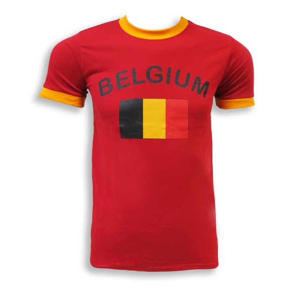 Sonia Originelli Fan-Shirt "Belgium" Unisex Fußball WM EM Herren T-Shirt
