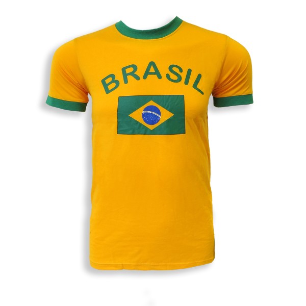 Sonia Originelli Fan-Shirt "Brasil" Unisex Fußball WM EM Herren T-Shirt