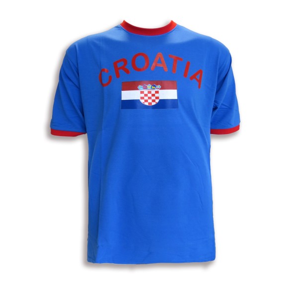 Sonia Originelli Fan-Shirt "Croatia Blau" Unisex Fußball WM EM Herren T-Shirt