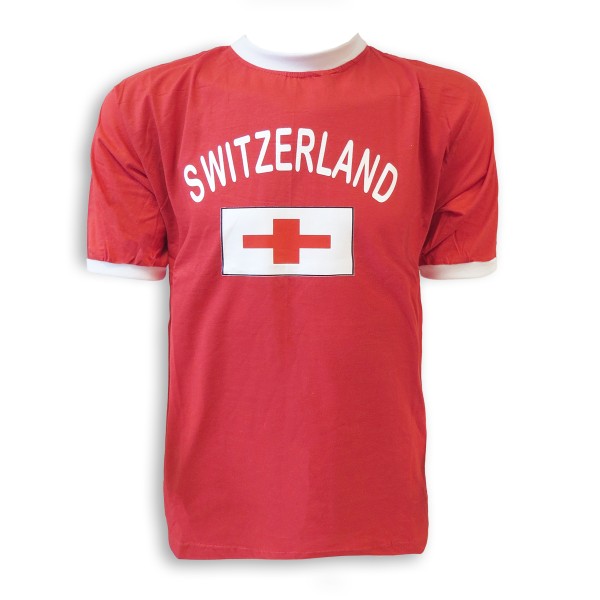 Sonia Originelli Fan-Shirt "Switzerland" Unisex Fußball WM EM Herren T-Shirt