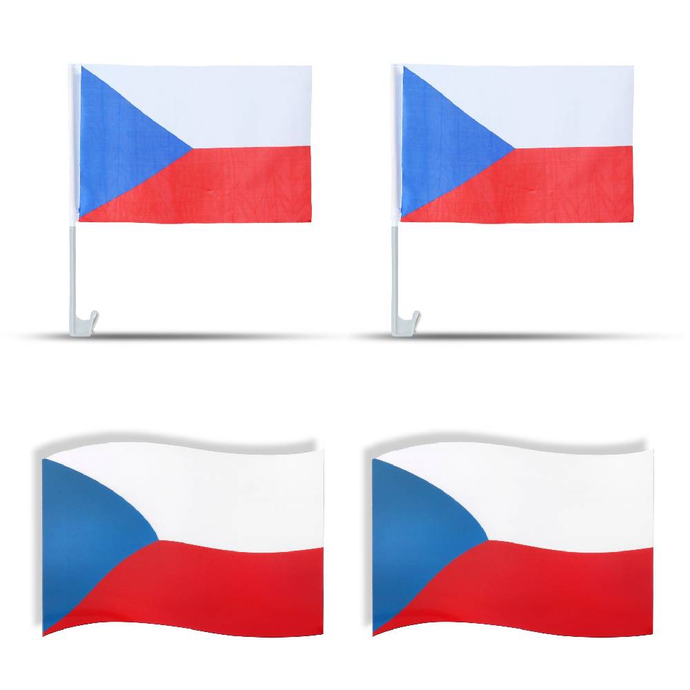 Sonia Originelli Fanpaket "Tschechien" Fußball Flaggen Magnet Autofahnen