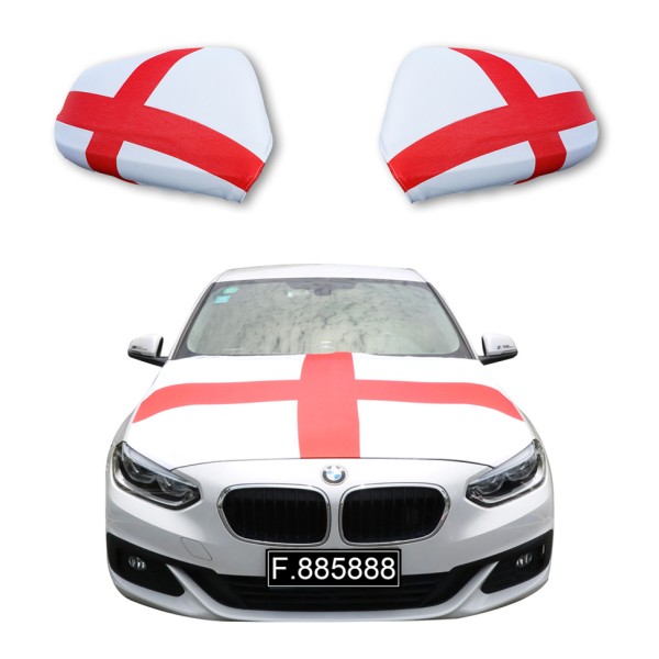Sonia Originelli Fanset Auto EM "England" Fußball Motorhaube Außenspiegel Flagge