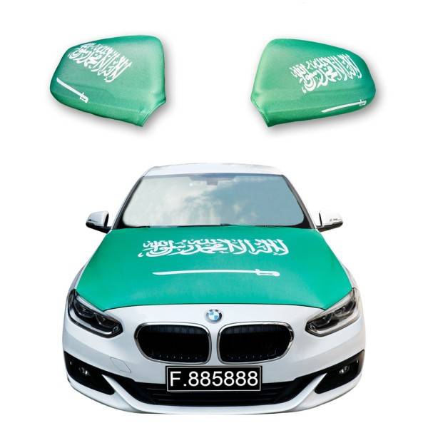 Sonia Originelli Fanset Auto EM "Saudiarabien" Saudi Arabia Fußball Motorhaube Außenspiegel Flagge