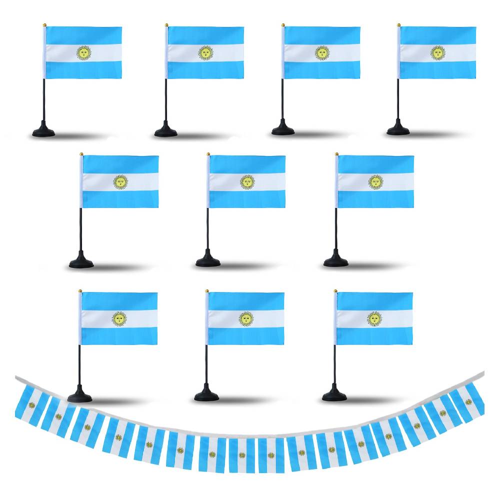 Sonia Originelli FANSET EM Fußball "Argentinien" Argentina Girlande 10x Handflaggen