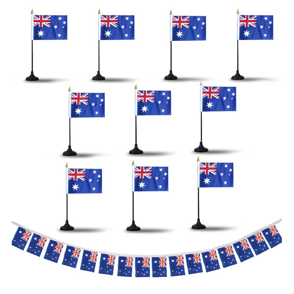 Sonia Originelli FANSET EM Fußball "Australien" Australia Girlande 10x Handflaggen