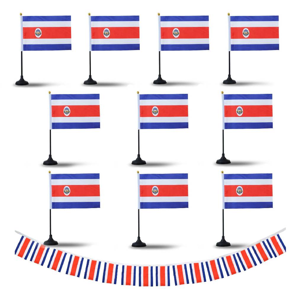 Sonia Originelli FANSET EM Fußball "Costa Rica" Girlande 10x Handflaggen