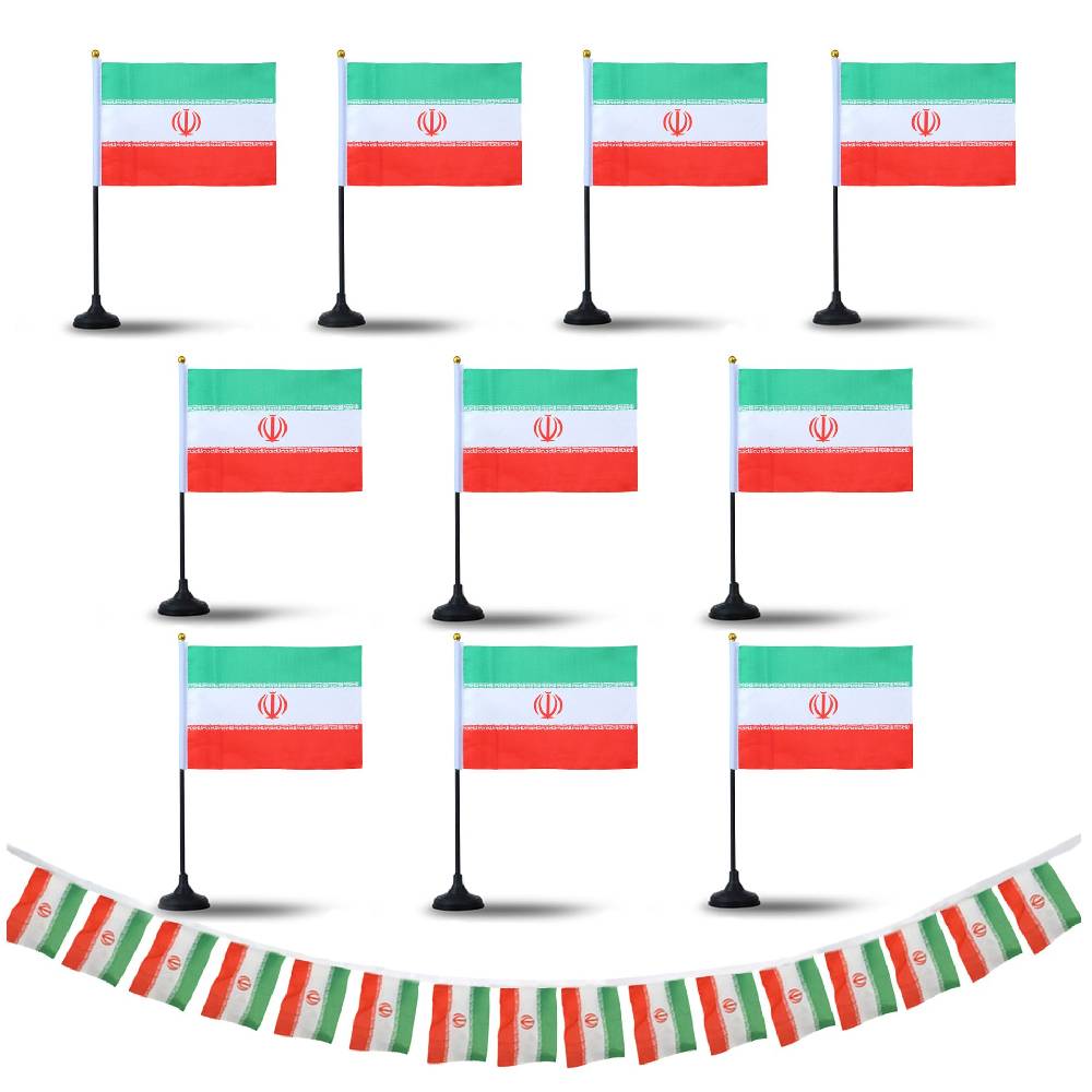 Sonia Originelli FANSET EM Fußball "Iran" Girlande 10x Handflaggen