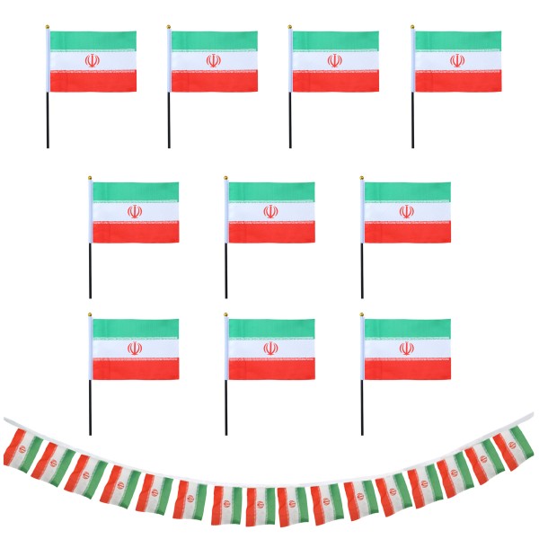 Sonia Originelli FANSET EM Fußball "Iran" Iran Girlande 10x Handflaggen