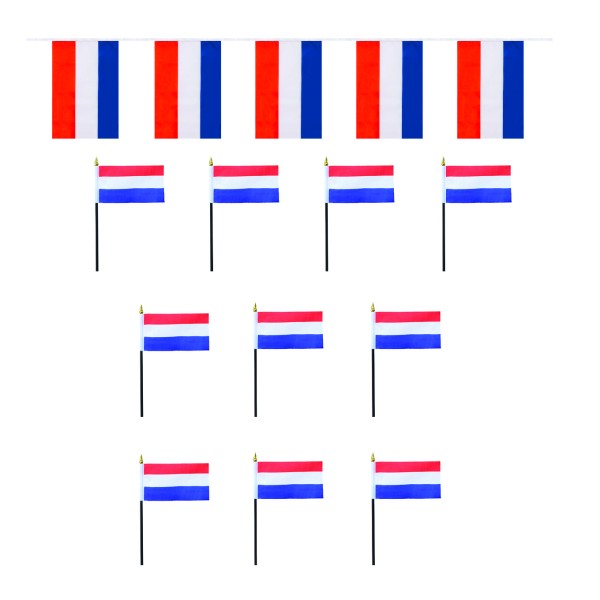 Sonia Originelli FANSET EM Fußball "Niederlande" Holland Girlande 10x Handflaggen