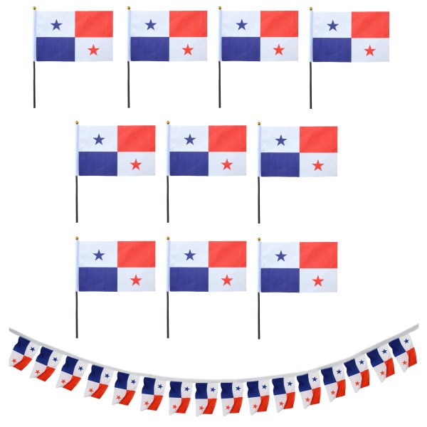 Sonia Originelli FANSET EM Fußball "Panama" Panama Girlande 10x Handflaggen