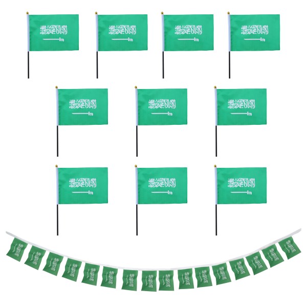 Sonia Originelli FANSET EM Fußball "Saudi Arabien" Saudi Arabia Girlande 10x Handflaggen