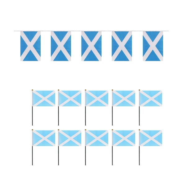 Sonia Originelli FANSET EM Fußball "Schottland" Girlande 10x Handflaggen