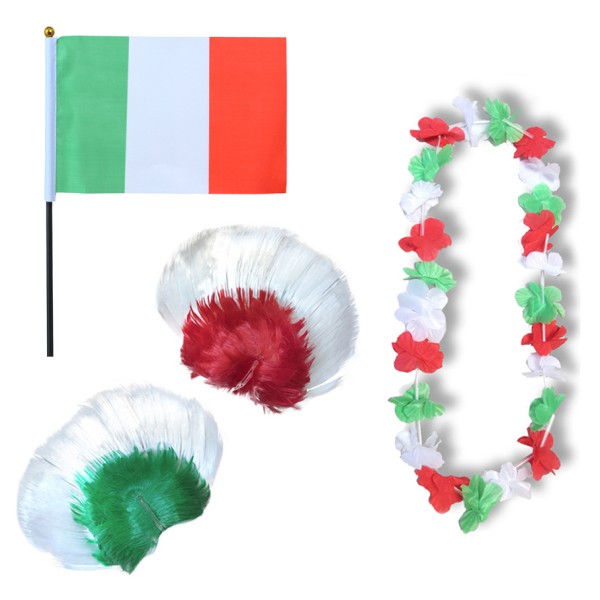 Sonia Originelli Fanset "Italien" Italia Italy Blumenkette Fahne Flagge Perücke Irokese