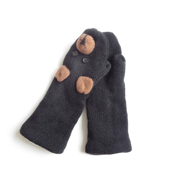 Sonia Originelli Fausthandschuhe Eule Giraffe Bär Tiere Fäustel Fleece Strick