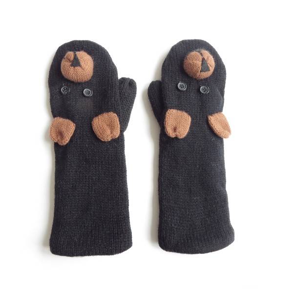 Sonia Originelli Fausthandschuhe Eule Giraffe Bär Tiere Fäustel Fleece Strick