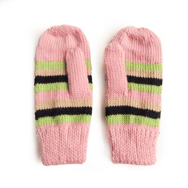 Sonia Originelli Fausthandschuhe Streifen Fäustlinge Teenager Erwachsene Strick