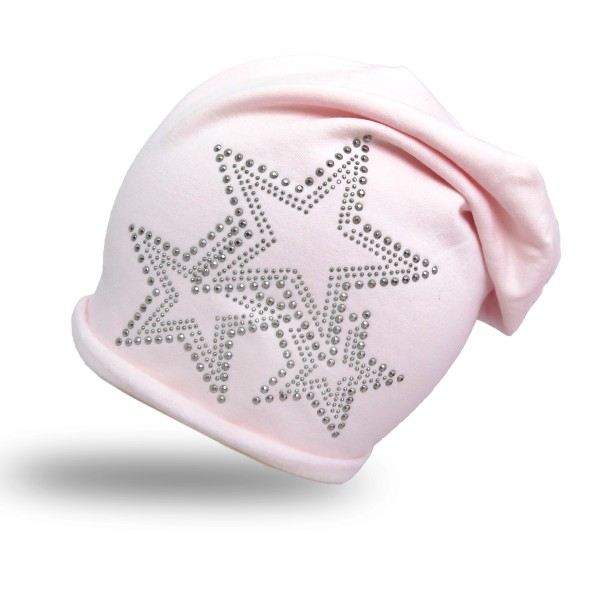 Sonia Originelli Fleece Beanie "3-Stern" Winter Nieten Premium