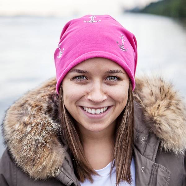 Sonia Originelli Fleece Beanie "Mini Anker Fleece" Strass Mütze Winter Premium