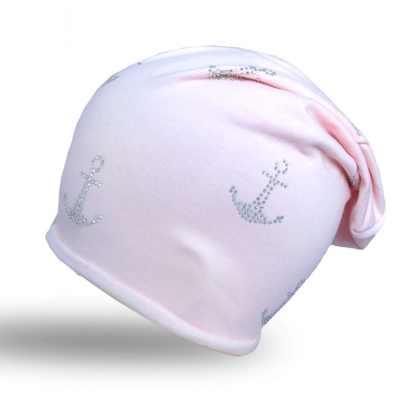 Sonia Originelli Fleece Beanie "Mini Anker Fleece" Strass Mütze Winter Premium