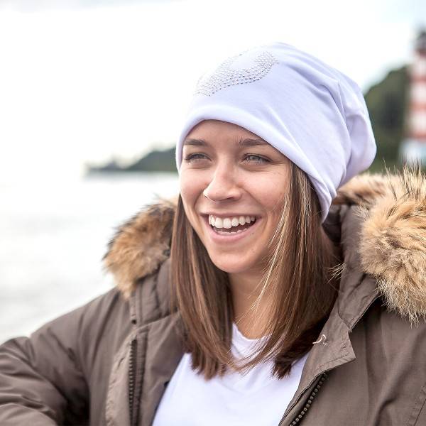 Sonia Originelli Fleece Beanie "Stern Strass" Steinchen Glitzer Übergangsmütze