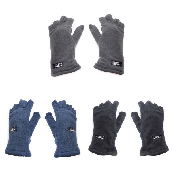 Sonia Originelli Fleecehandschuhe Gefüttert Schlicht Halbfinger Winter Unisex