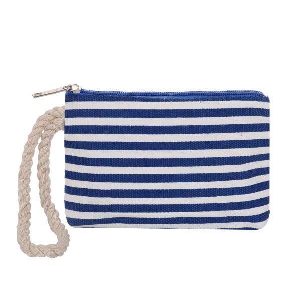 Sonia Originelli Geldbeutel "Anker" Mini Tasche Maritim Streifen Kordel