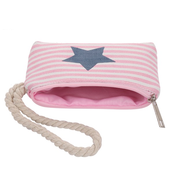 Sonia Originelli Geldbeutel "Stern" Mini Tasche Maritim Streifen Kordel