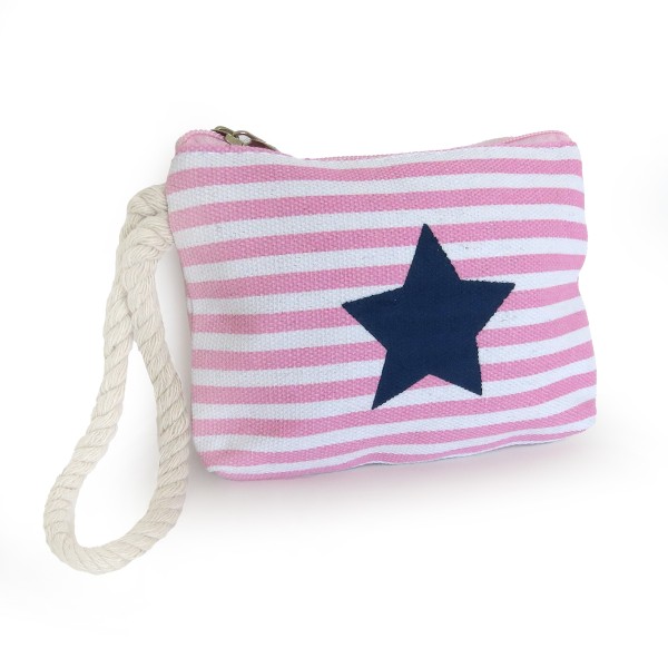 Sonia Originelli Geldbeutel "Stern" Mini Tasche Maritim Streifen Kordel