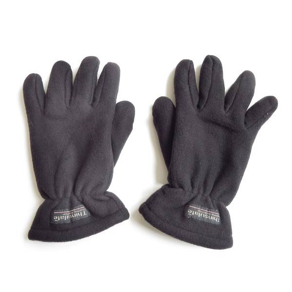 Sonia Originelli Handschuhe Winter Finger Fleece Schwarz Klettverschluss