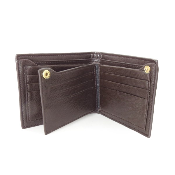 Sonia Originelli Herren Portemonnaie Geldbörse Braun Leder Schlicht