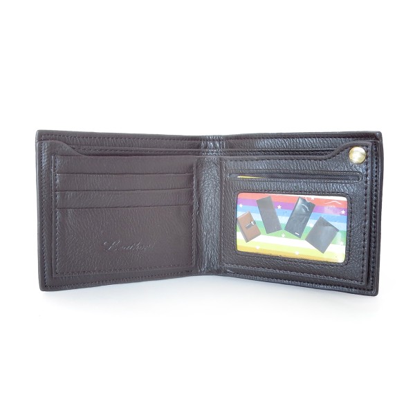 Sonia Originelli Herren Portemonnaie Geldbörse Braun Leder Schlicht