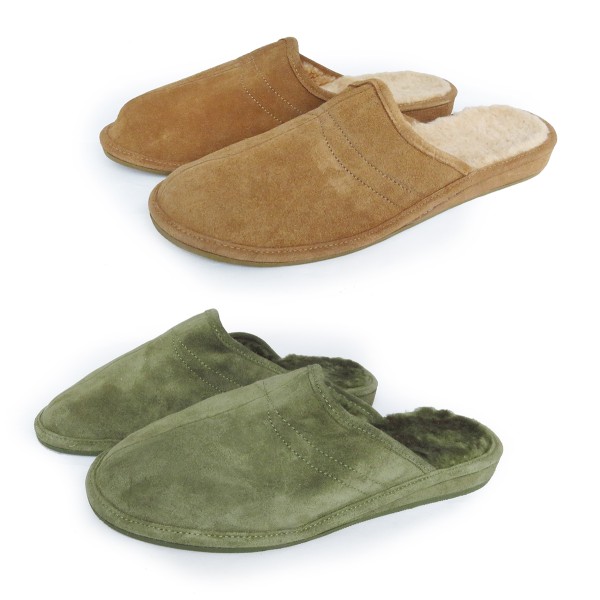 Sonia Originelli Herrenpantoffel Schuhe Schaf Lammfell EVA Sohle Echt Leder