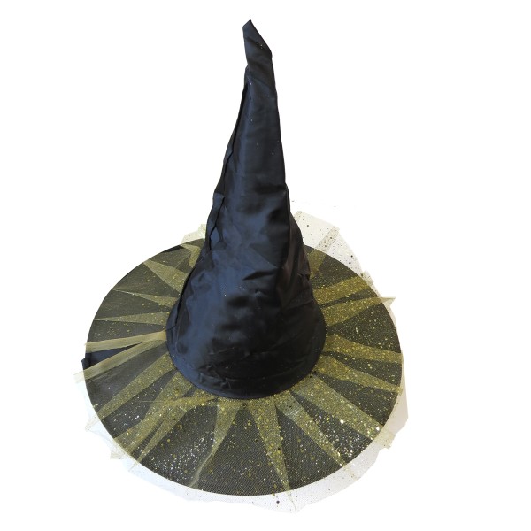 Sonia Originelli Hexe "Hexen Hut" Glitzer Kopfbedeckung Karneval Halloween