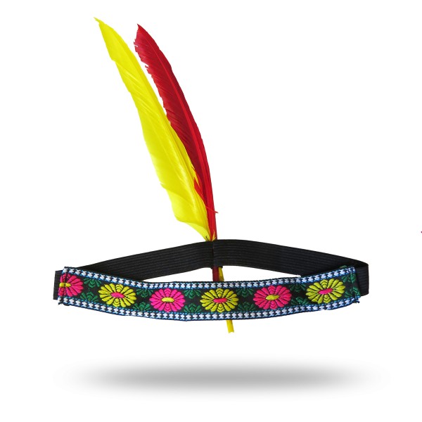 Sonia Originelli Hippie "Indianer Band" Kopfband Feder Haarband Fasching Karneval