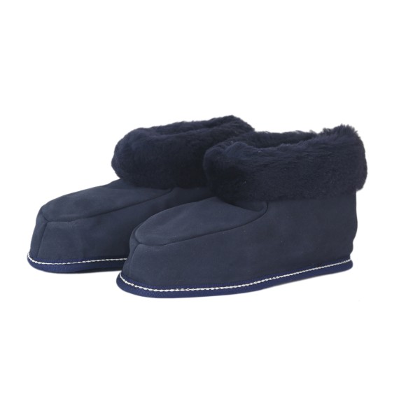 Sonia Originelli Hüttenhausschuh Lammfell Schaffell Leder Warm Fellkranz