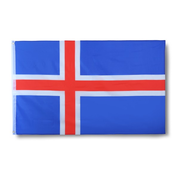 Sonia Originelli Island Iceland Fahne Flagge 90 x 150 cm Fanartikel Hissfahne Ösen WM EM