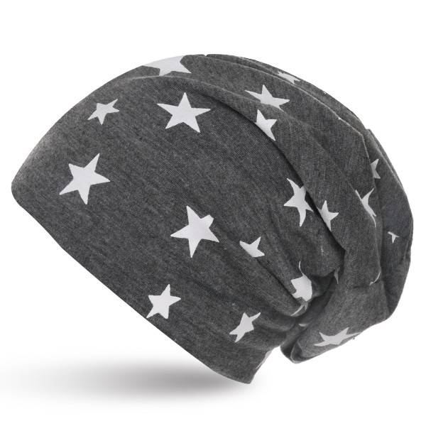Sonia Originelli Kinder Beanie "Mini Sterne" Mütze Stars Overall Print