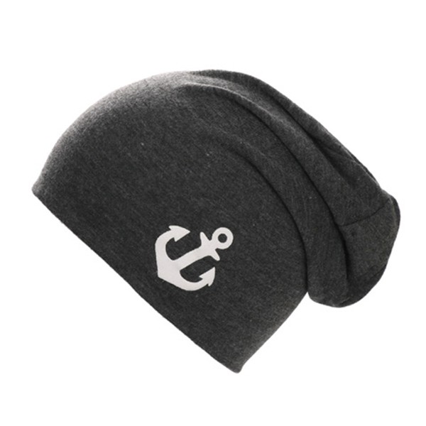 Sonia Originelli Kinder Beanie Mütze "Uni Anker" maritim Jersey Unisex