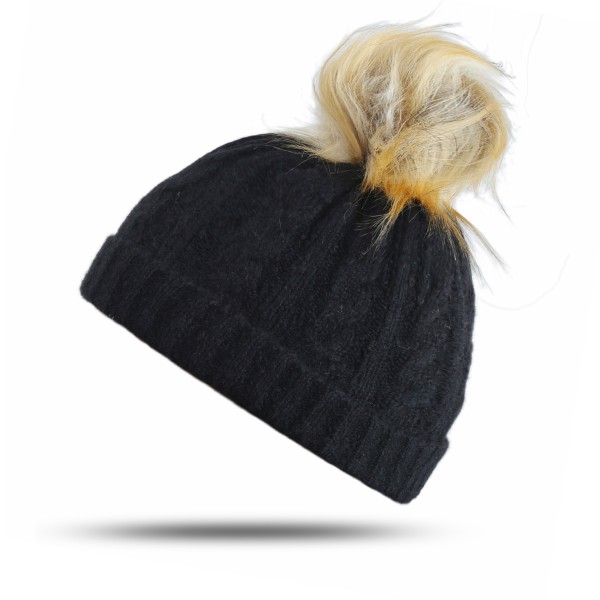 Sonia Originelli Kinder Bommelmütze aus Wolle passend für Herbst Winter