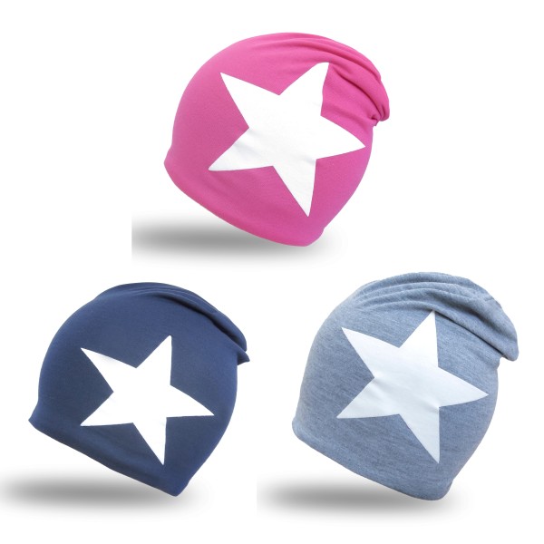 Sonia Originelli Kinder Fleece Beanie Stern Aufdruck Passend Für Kleinkinder