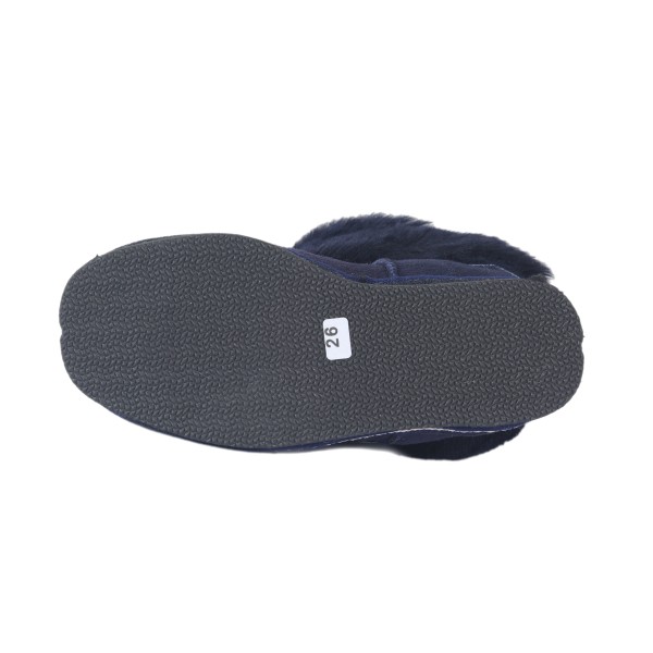 Sonia Originelli Kinder Hüttenhausschuh Lammfell Schaffell Leder Sohle