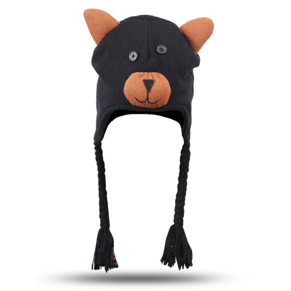 Sonia Originelli Kinder Mütze "Tiere" Motive Eule Bär Giraffe Bommel