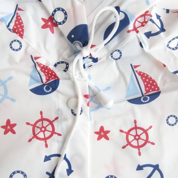 Sonia Originelli Kinder Regenjacke "Maritim" Regenschutz Mantel Anker