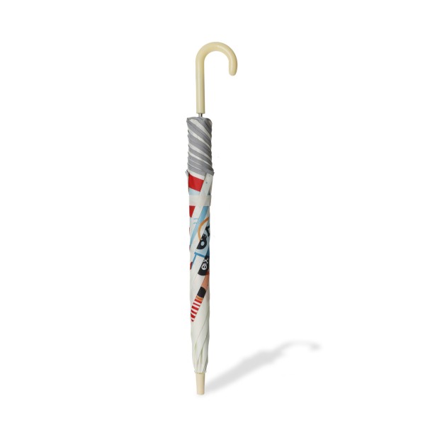 Sonia Originelli Kinder Regenschirm Reflektierend Sicherheitsschirm Pirat Schatz Augenklappe Seeräuber