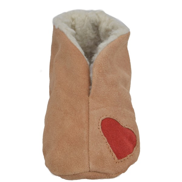 Sonia Originelli Kinder Wildlederhausschuh "Herz" Echt Leder Schluffis